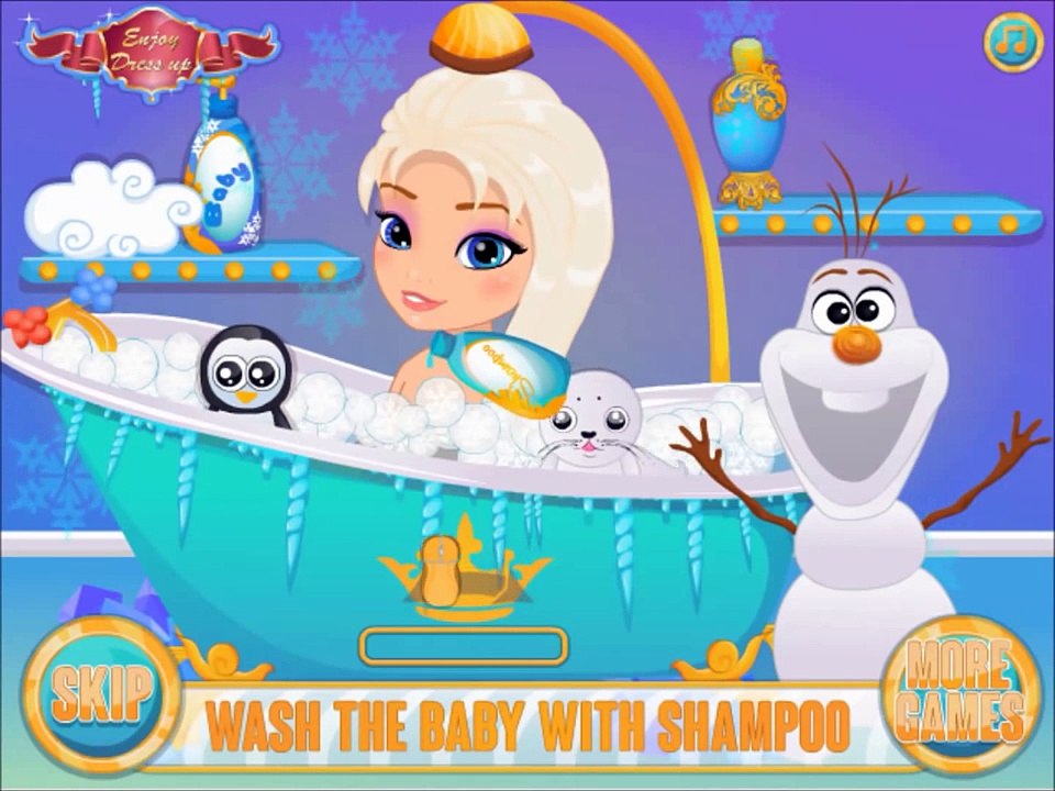 Baby Elsas Frosen Shower-Best Disney Movie Game-Funny Baby Game