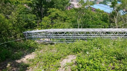 목포 케이블카 공사장, 화물운반 철탑 전도 / YTN