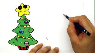 How to Draw a Cute Christmas Tree Easy for Beginners