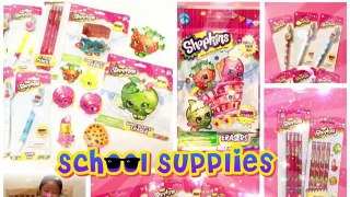 SHOPKINS School Supplies FIND! Giant Scented Erasers, Blind Eraser Bags, Clicker Pen and Pencils