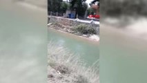 Adana Otomobil Sulama Kanalına Uçtu