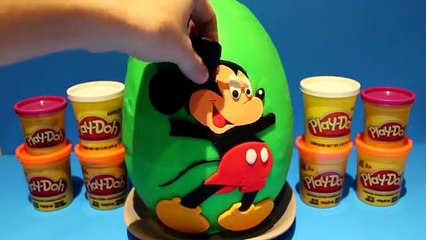 GIANT MICKEY MOUSE Play Doh Surprise Egg - Disney Toys Mickey Mouse Minnie Mouse Donald Duck
