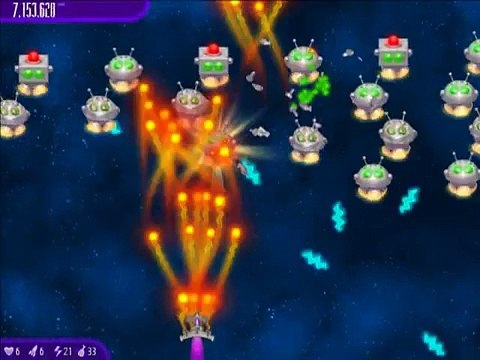 Chicken Invaders 4:Ultimate Omelette-Space Burger Headquarters waves 91-100