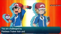 Pokemon Sun and Moon Red and Leaf Vs Ash and Serena (Amourshipping Battle)