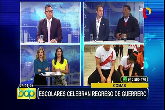 Comas: escolares celebran habilitación de Paolo Guerrero al Mundial