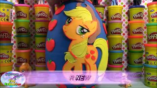 MY LITTLE PONY GIANT Play Doh Surprise Egg APPLE JACK - Surprise Egg and Toy Collector SETC