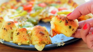 पिज़्ज़ा हट जेसा पिज़्ज़ा घर पर बनाए | How To Make Pizza Hut Style Cheesy Bite Pizza At Home
