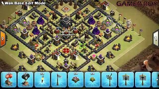 NEW TH 9 (TOWN HALL 9) WAR BASE || SPEEDBUILD + REPLAYS || CLASH OF CLANS