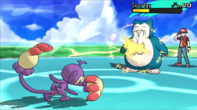 Pokemon Sun and Moon Champion Ash Vs Red (Ash's Greninja Sweep)