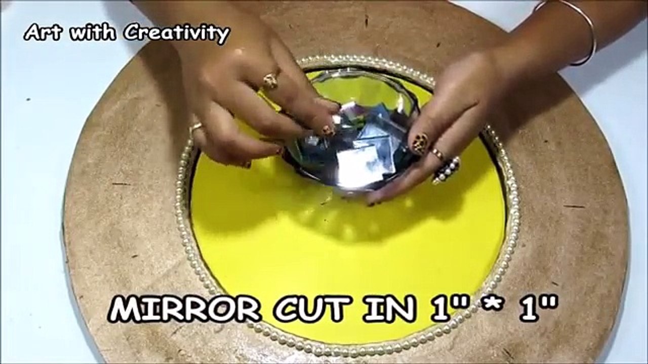 DIY Wall hanging mirror decoration | Room Decor | Art with Creativity