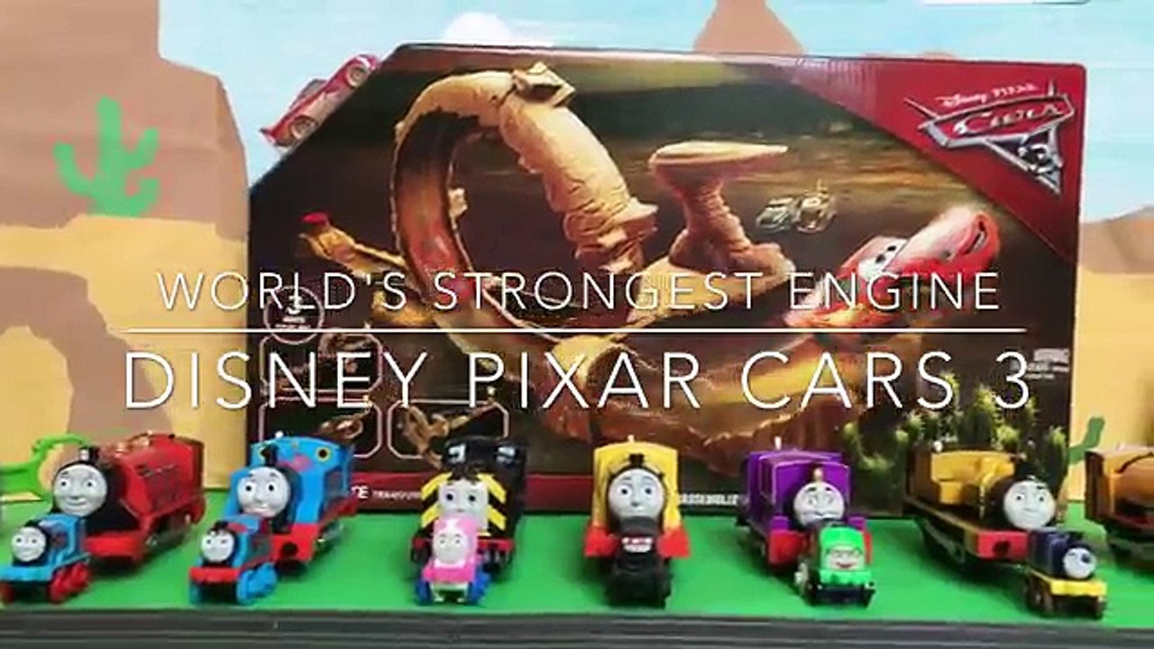 ⭐ Pixar Cars 3 - Thomas and Friends Worlds Strongest Engine - Willys Butte Playset Kids Toys⭐