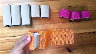 DIY penholder out of paper tubes - life hack