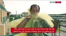 مراسل الجزيرة الزميل المتميز ناصر الحسيني يبقى في ميامي رغم مخاطر الإعصار لنقل الصورة..نسأل الله له السلامة.