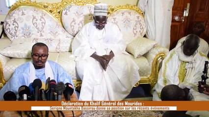 URGENT - Déclaration du Khalif Général des Mourides sur les récents événements du pays -