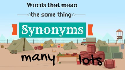 Synonyms | First Grade Language Arts Learning Lesson Videos