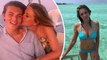 Elizabeth Hurley, 52, smoulders for the camera in a VERY busty aquamarine bikini... after teasing she has a new man in her life