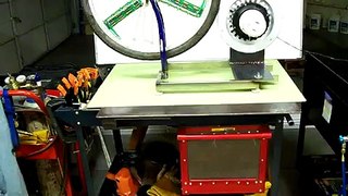 SpokePOV testing rig using an old ceiling fan