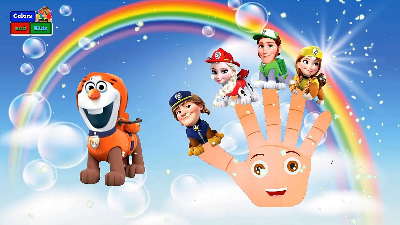 FINGER FAMILY TRANSFORMS Paw Patrol colors and kıds