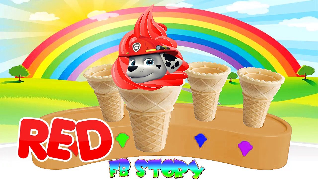 ICE CREMA paw patrol Learn Colors for kids