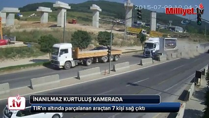bursa'da tırın karıştığı kazadan sağ çıkan 7 kişi