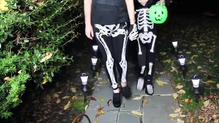 DIY Skeleton Halloween Tutorial! (Sugar Skull Makeup, Hair, & Costume)