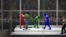 HULK vs POWER RANGERS (Power Rangers Megaforce) - WWE 2K15