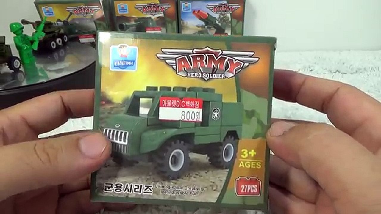 험비 지프 자동차 Qiaoletong Army Hero Soldier Humvee 레고 호환 블럭 조립기