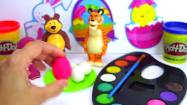 Маша и медведь красим пластилин плей до Masha i medved Play doh magic colors Masha and bear