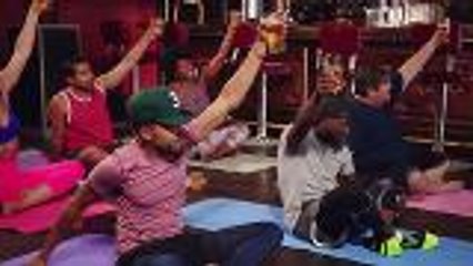 Chance the Rapper & Kevin Hart Do Beer Yoga Together | Billboard News