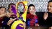 SUPERHERO PIE FACE CHALLENGE Whip Cream In The Face Game Batman Spiderman Supergirl Ckn Toys