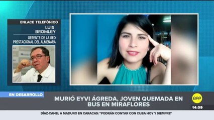 Eyvi Ágreda tuvo una falla multiorgánica - NOTICIAS