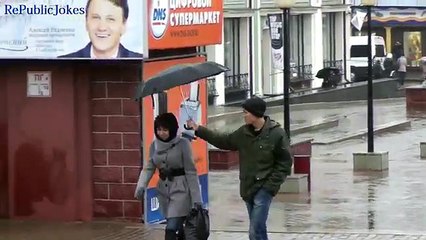 Человек Дождя / Umbrella guy prank (Реакция 14)