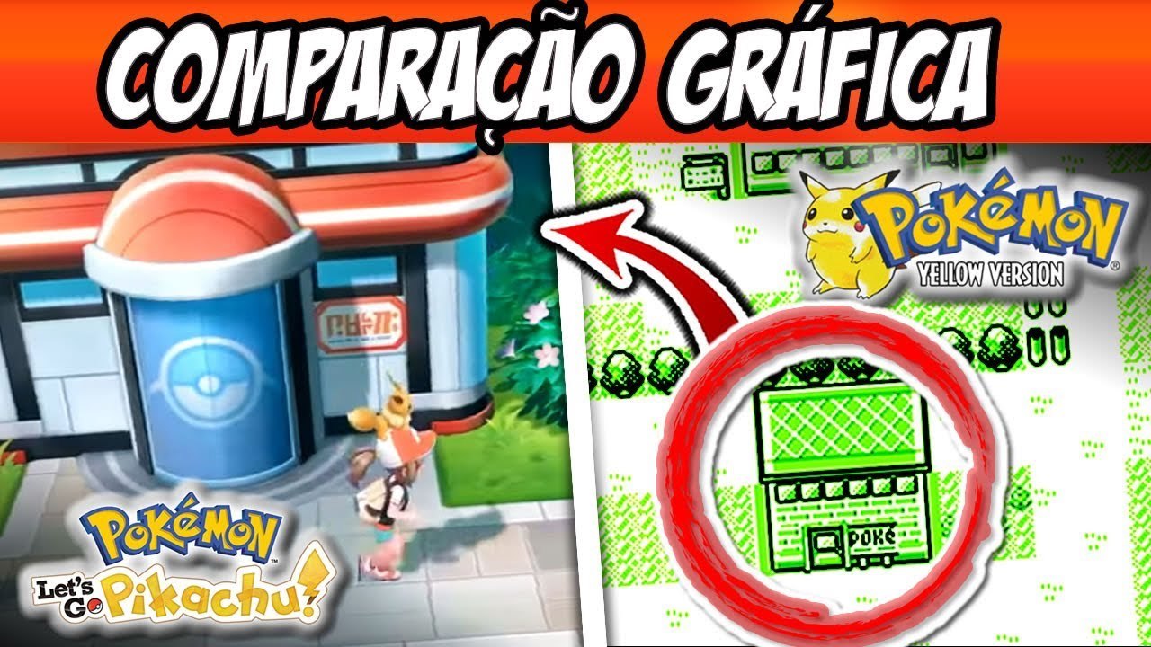 POKÉMON LET'S GO VS. POKÉMON YELLOW - COMPARAÇÃO GRÁFICA - SWITCH VS GAMEBOY