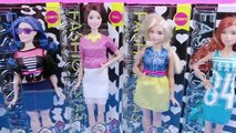 The Evolution of Barbie / New Petite, Curvy, and Tall Barbie Fashionistas Unboxing Review