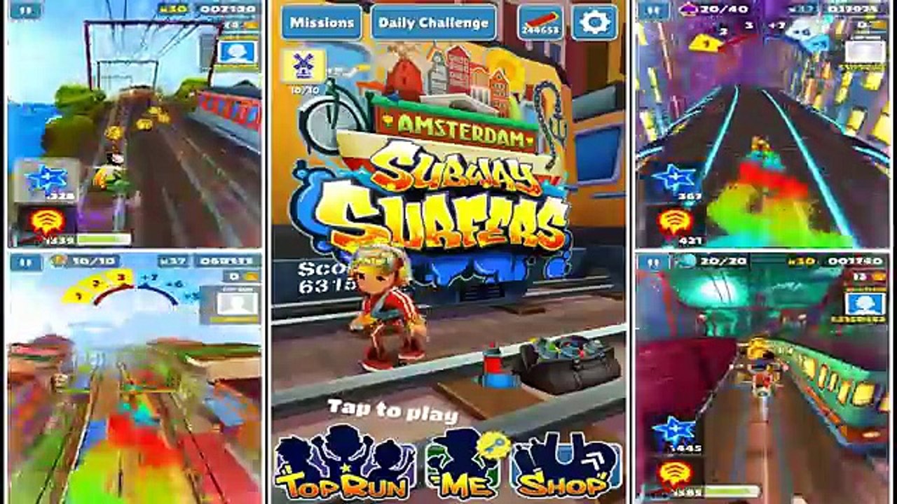 Subway Surfers: Amsterdam VS Peru,Ice,Las and Tran (Jake and his Friends) HD