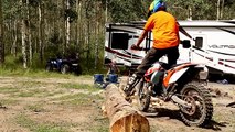 Dirt Bike Log Crossing - Off Road Riding Technique - Enduro Riding