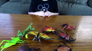 Giant Bug Toys Attack Boy in the Kitchen! Big Toy Insect Collection
