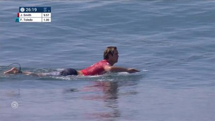 Adrénaline - Surf : Jordy Smith with a 9.57 Wave vs. F.Toledo