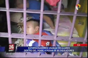 Extorsionadores usaban celulares dentro de penal de Ica pese a bloqueadores