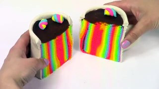 Play Doh Cake and Ice Cream Confections Rainbow Cup Learning Diy Plastilina y Juguetes Castle Toys