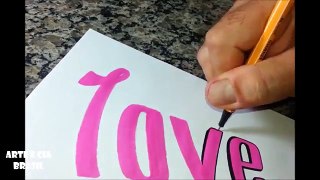 Desenhando LOVE 3D Simples passo a passo - How to Draw a 3D Love