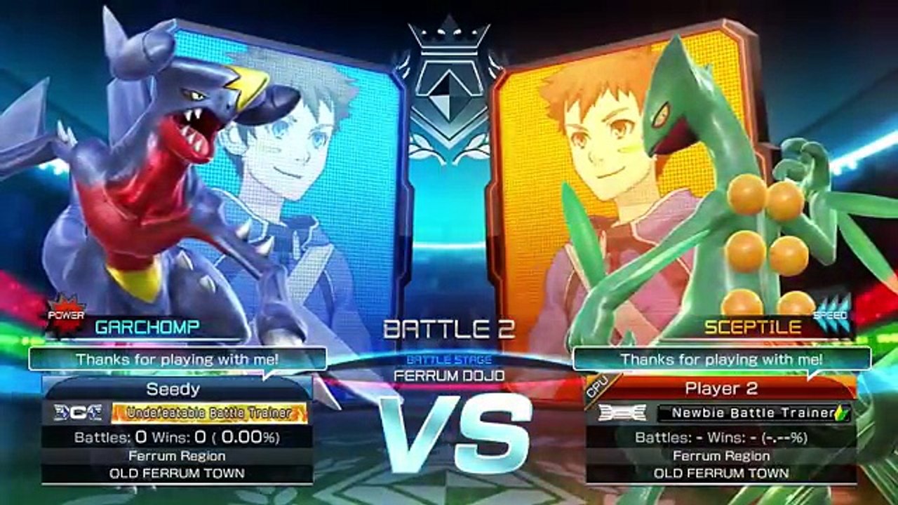 Pokkén Tournament - Garchomp Vs. Sceptile