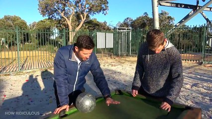 BOWLING BALL Vs. POOL TABLE from 45m!