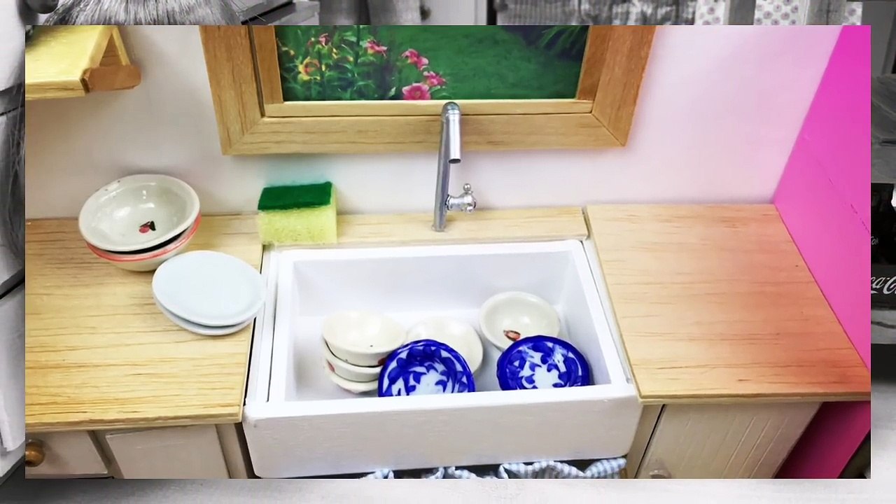 บ้านตุ๊กตา|ห้องครัว#2|อ่างล้างจาน,ก๊อกน้ำ|Dollhouse by Dollita Craft and Miniature