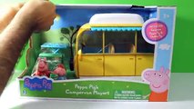 Pig George da Familia Peppa Pig Conhece a Van Amarela do Pappai Pig