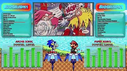ARCHIE SONIC vs PAPER MARIO! (Sonic The Hedgehog vs Super Mario) | REWIND RUMBLE