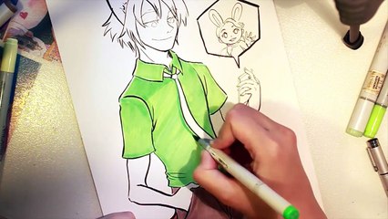 Speed Drawing: Gijinka Nick Wilde | Zootopia | Copic