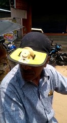 Amazing solar fan on Head Cap...!!!!