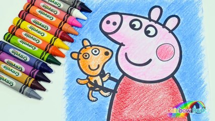 Tải video: Peppa Pig Coloring Pages Coloring Book Learn Coloring Peppa Pig Using Crayola Crayons Rainbow Basic