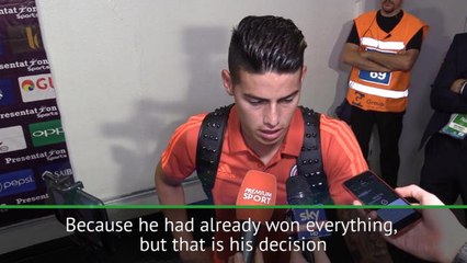 'It was a little weird' - Rodriguez on Zidane's Real resignation